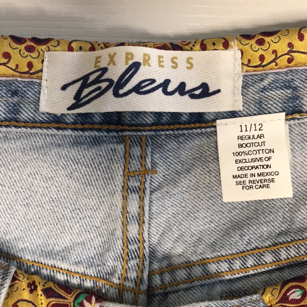 Express Blues Low-Waist Cropped Denim Jeans 11/12 - Picture 3 of 7